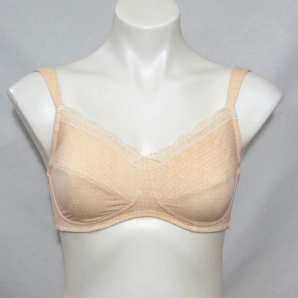 32A Amoena 43905 Tracy Wire Free Mastectomy Bra Apricot & Ivory NEW WITH TAGS Ne